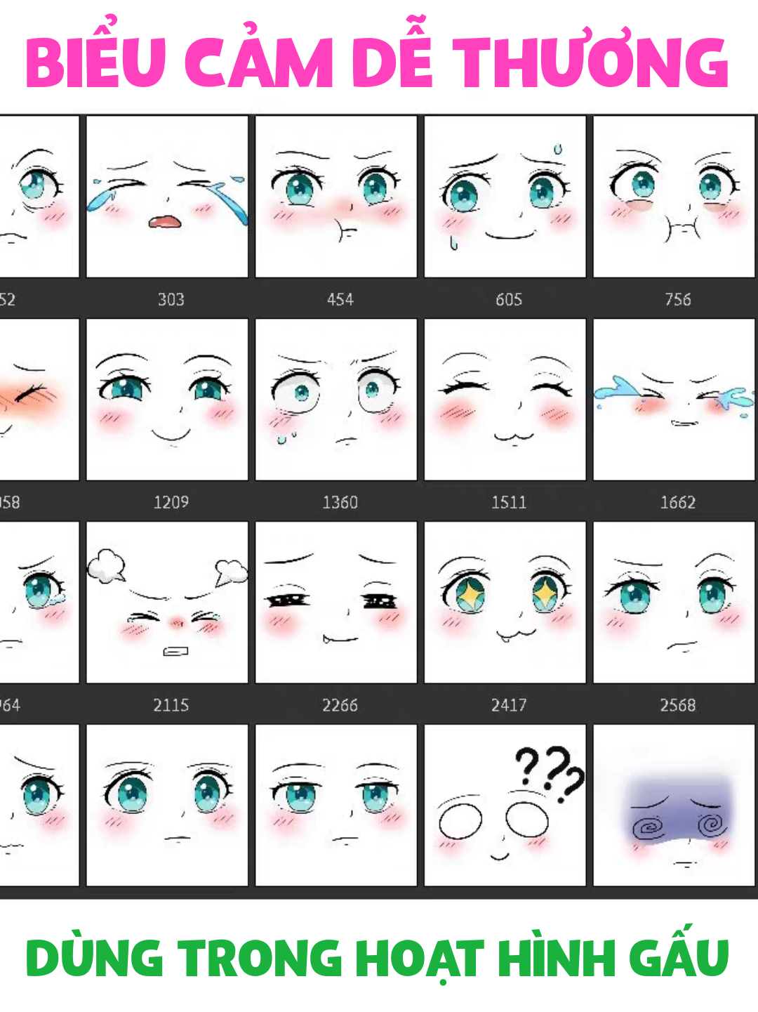 25 Biểu Cảm Cô Bé, Cậu Bé Đáng Yêu Dễ Thương Sử Dụng Trong Hoạt Hình...