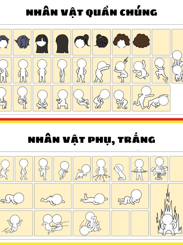 35 Nhân Vật Quần Chúng, Nhân Vật Phụ, Nhân Vật Trắng Trong Hoạt Hình Điêu Khắc Cát
