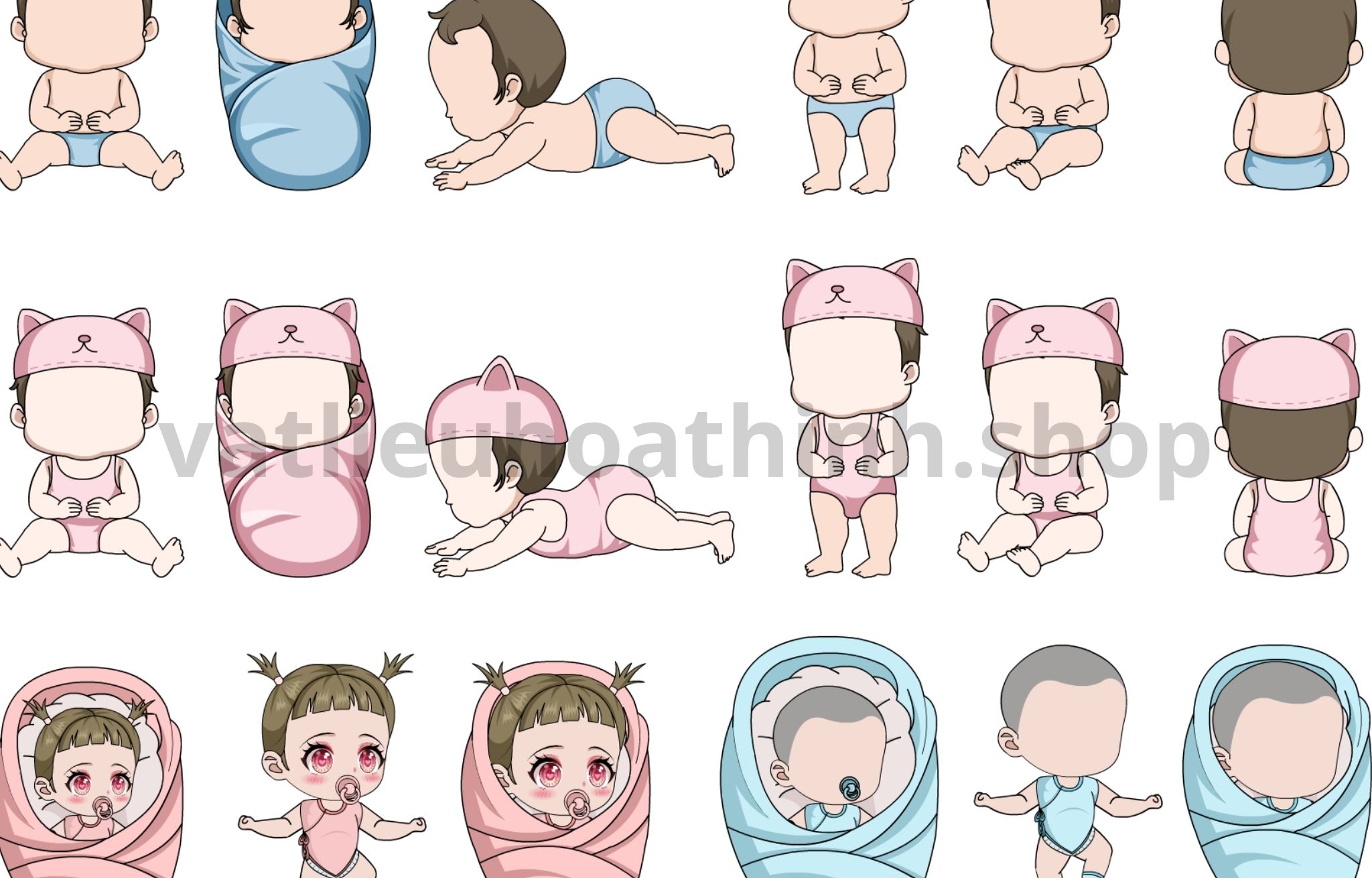 4 Nhân Vật Trẻ Sơ Sinh, Trẻ Em, Nhóc Tì Sử Dụng Trong Hoạt Hình Điêu Khắc Cát